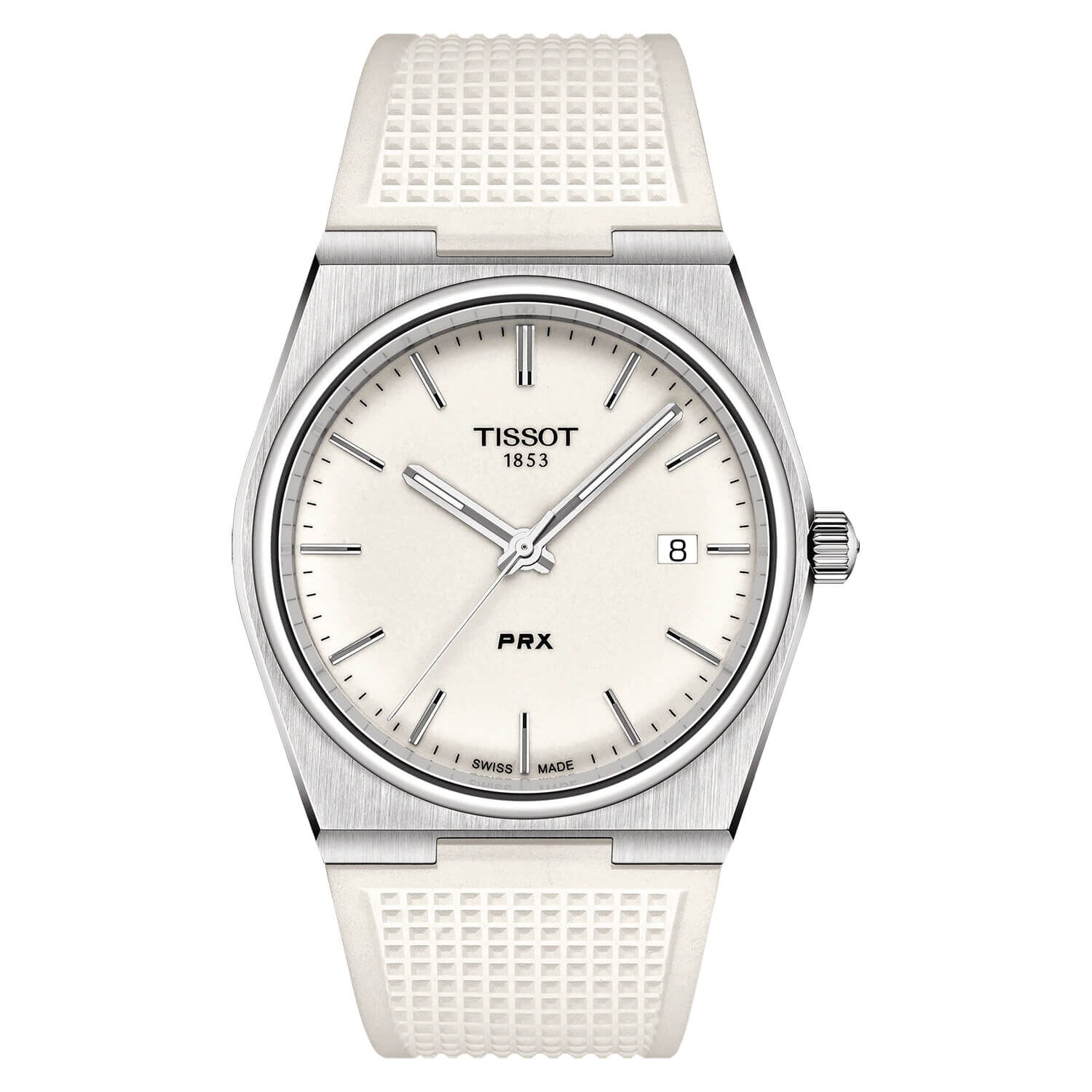 Tissot white clearance strap watch