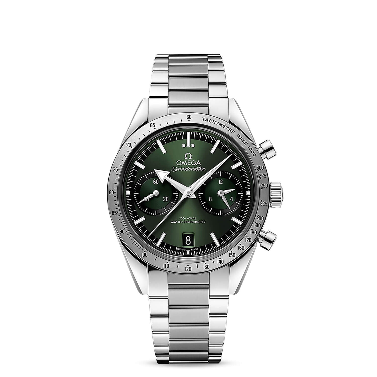 OMEGA Speedmaster 57 Co Axial Master Chronometer Chronograph 40.5mm Green Dial Bracelet Watch