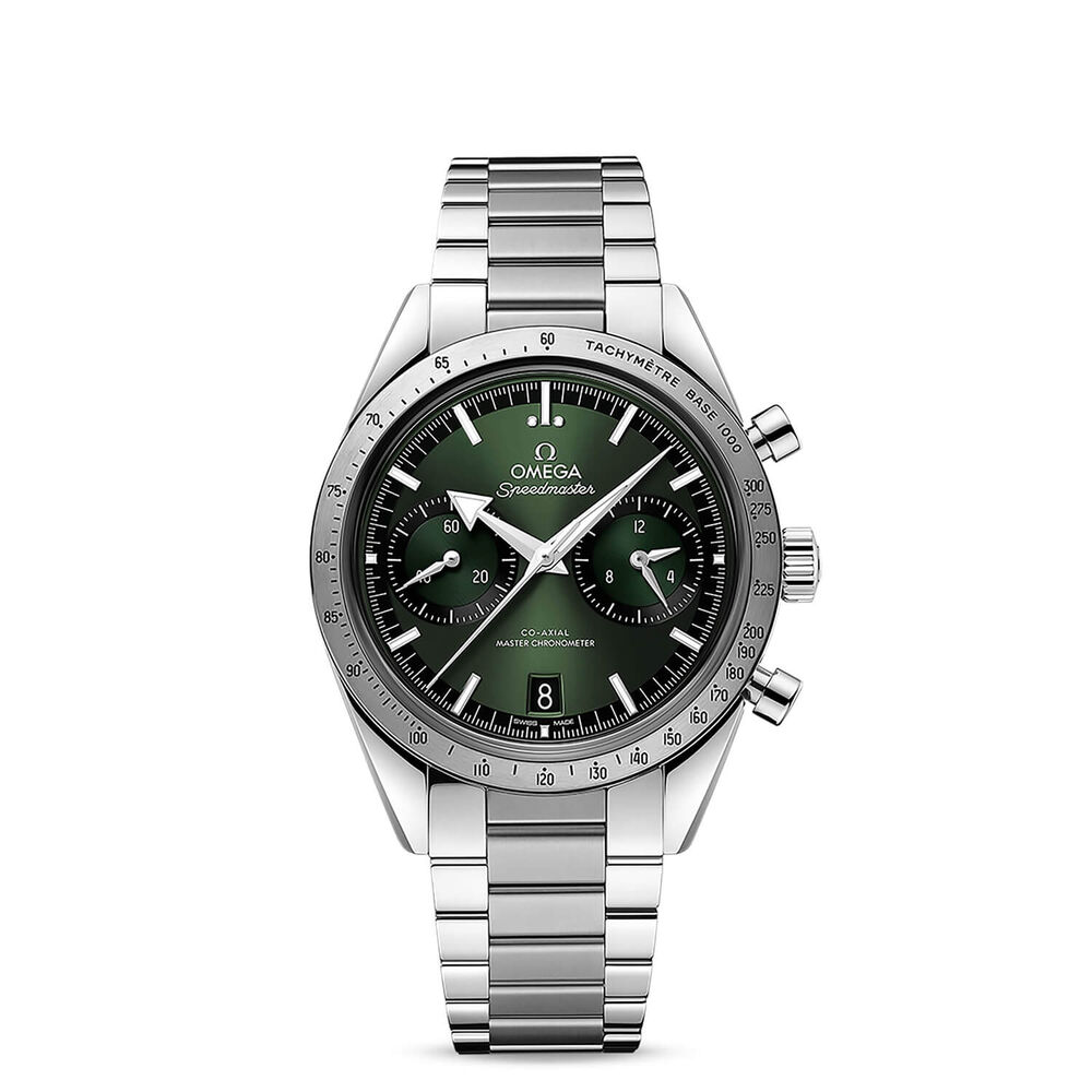 OMEGA Speedmaster '57 Co-Axial Master Chronometer Chronograph 40.5mm Green Dial Bracelet Watch image number 0
