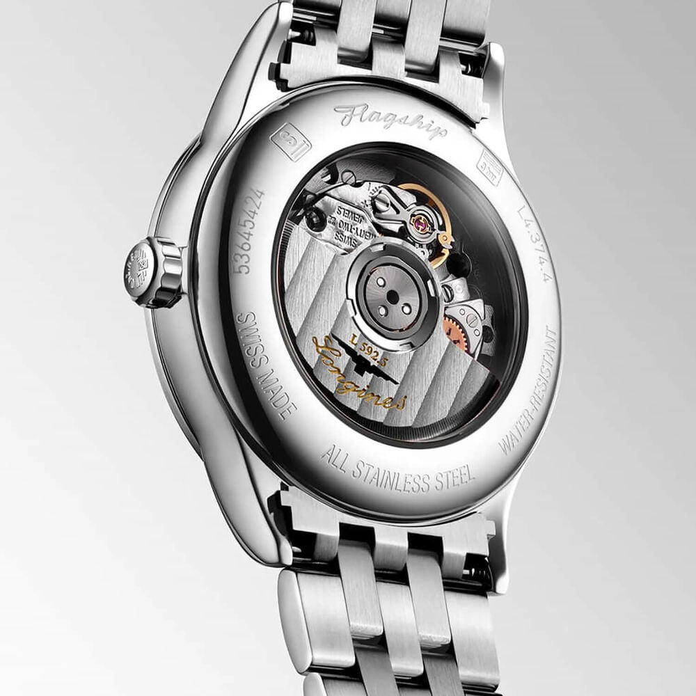 Longines Elegance Flagship Classic 30mm White Dial Diamond Dots Steel Bracelet Watch image number 3