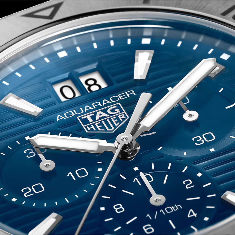 TAG Heuer Aquaracer Professional 200 Chronograph 40mm Blue Dial Stainless Steel Bracelet Watch image number 2