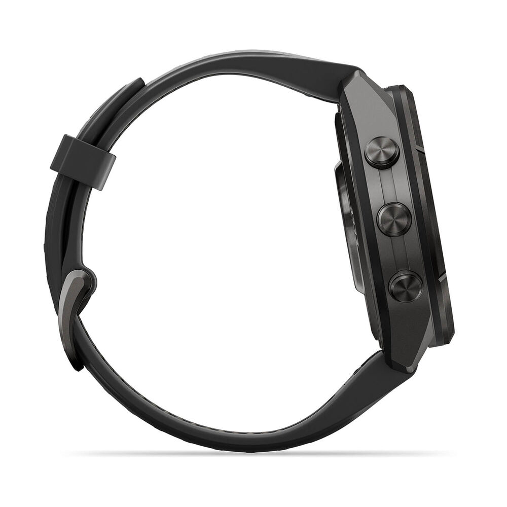 Garmin fenix 9 Pro 43mm Carbon Gray DLC Titanium Black/Pebble Grey Silicone Strap Watch