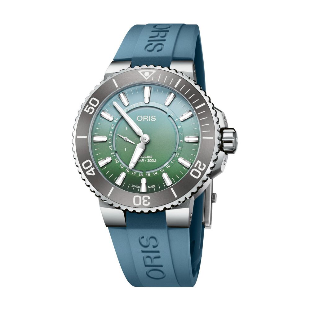 Oris Aquis Dat Watt Limited Edition II 43.5mm Green Dial Bracelet Watch image number 1