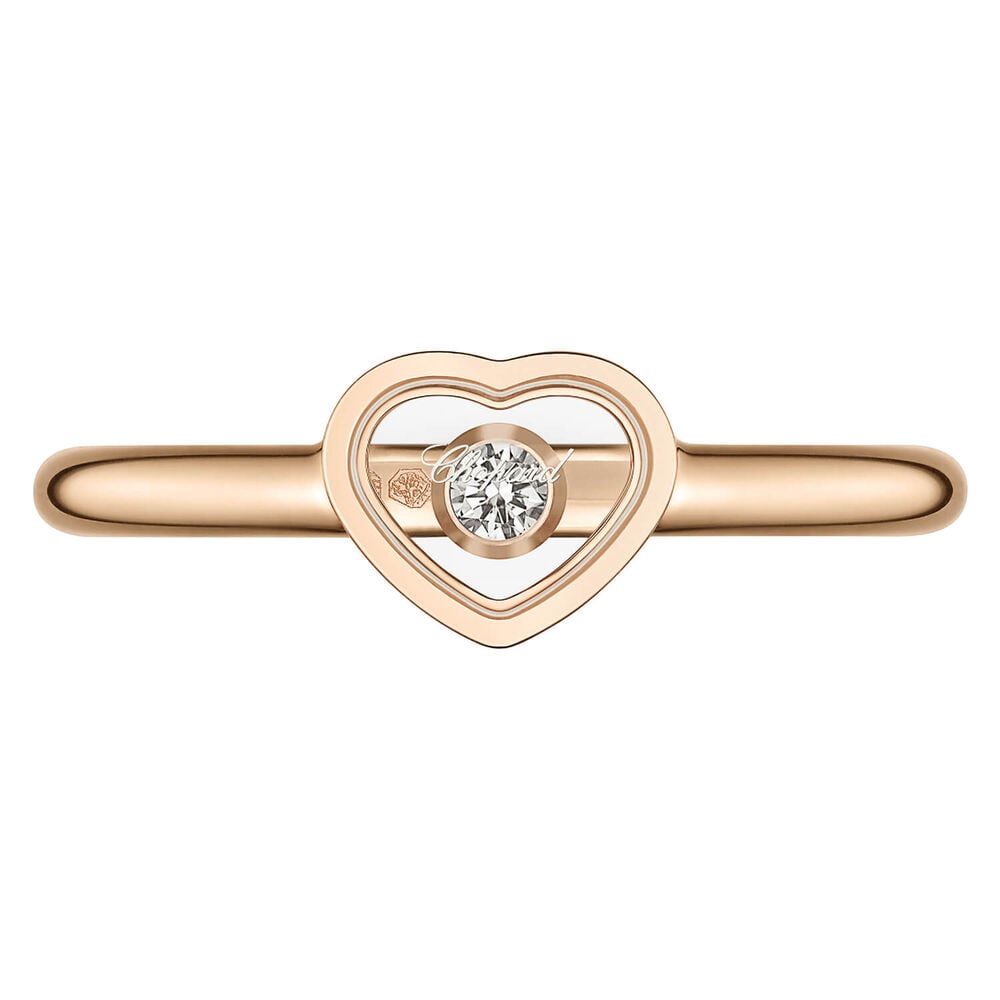 Chopard My Happy Hearts Single 0.05ct Diamond 18ct Rose Gold Ring image number 1