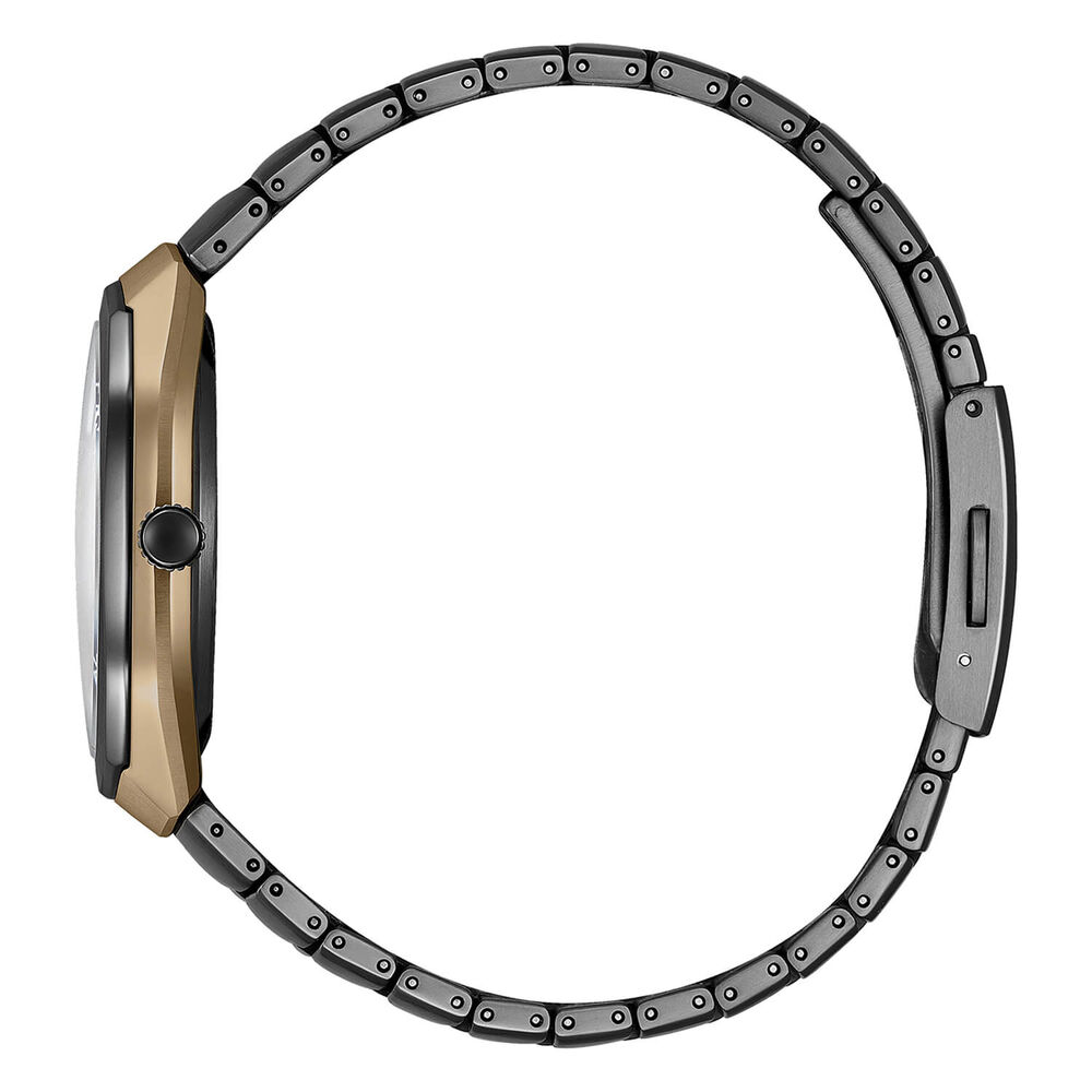 Citizen Eco-Drive PHOTON 40mm Black Dial Grey Ion Plated Super Titanium Bracelet Watch