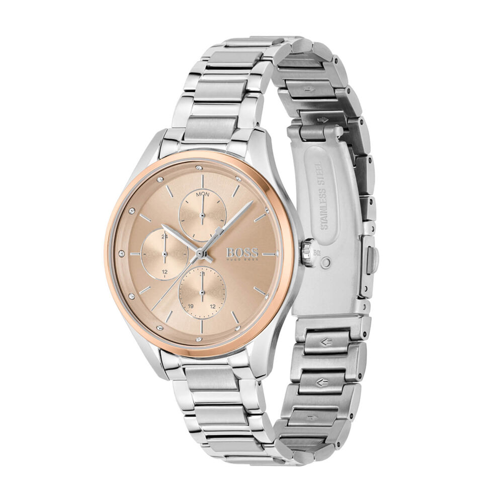 BOSS Grand Course 36mm Rose Dial Steel Case Bracelet Watch image number 1