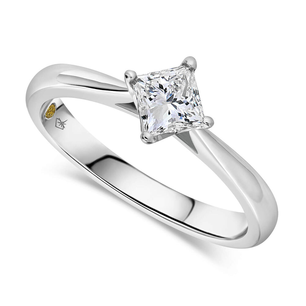 Northern Star 18ct White Gold 0.50ct Diamond Princess Solitaire Ring image number 0
