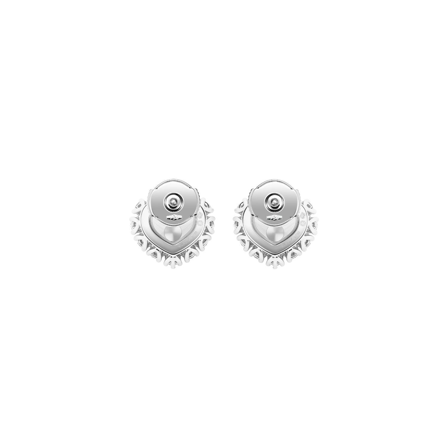 HAPPY Chopard Happy Hearts Icon 1.23ct Diamond Heart Stud Earrings at
