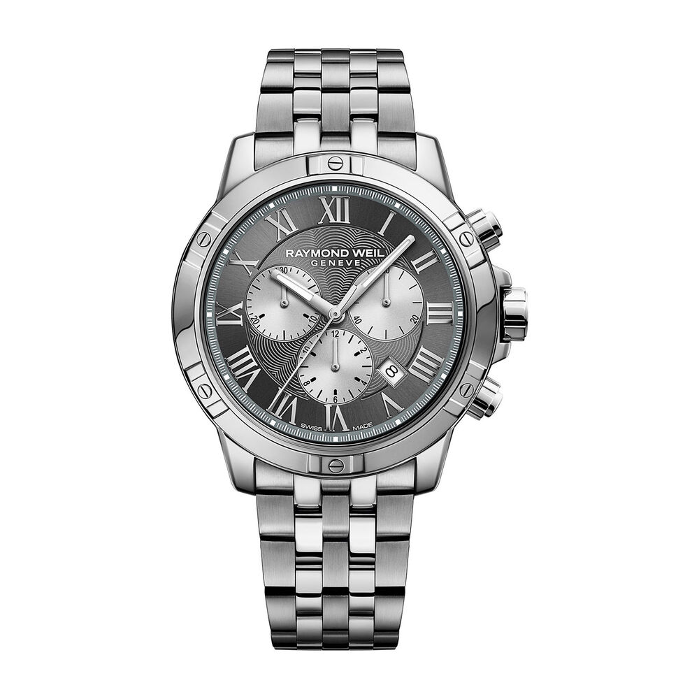 Raymond Weil Tango Quartz 43mm Chronograph Silver Sub Steel Case watch