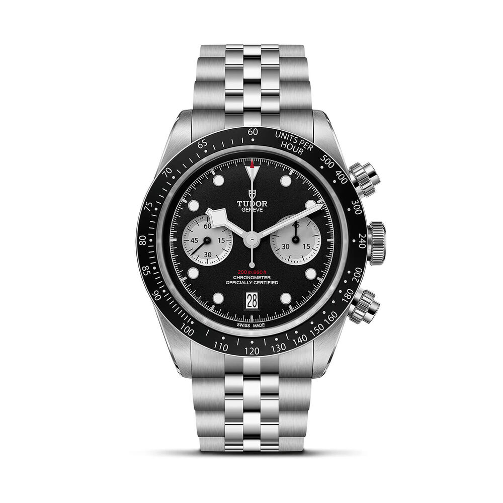 TUDOR Black Bay Chrono 41mm Black Dial Steel Five-Link Bracelet Watch
