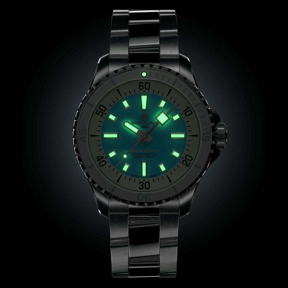 Breitling Superocean Automatic 36 Blue Dial Bracelet Watch image number 4