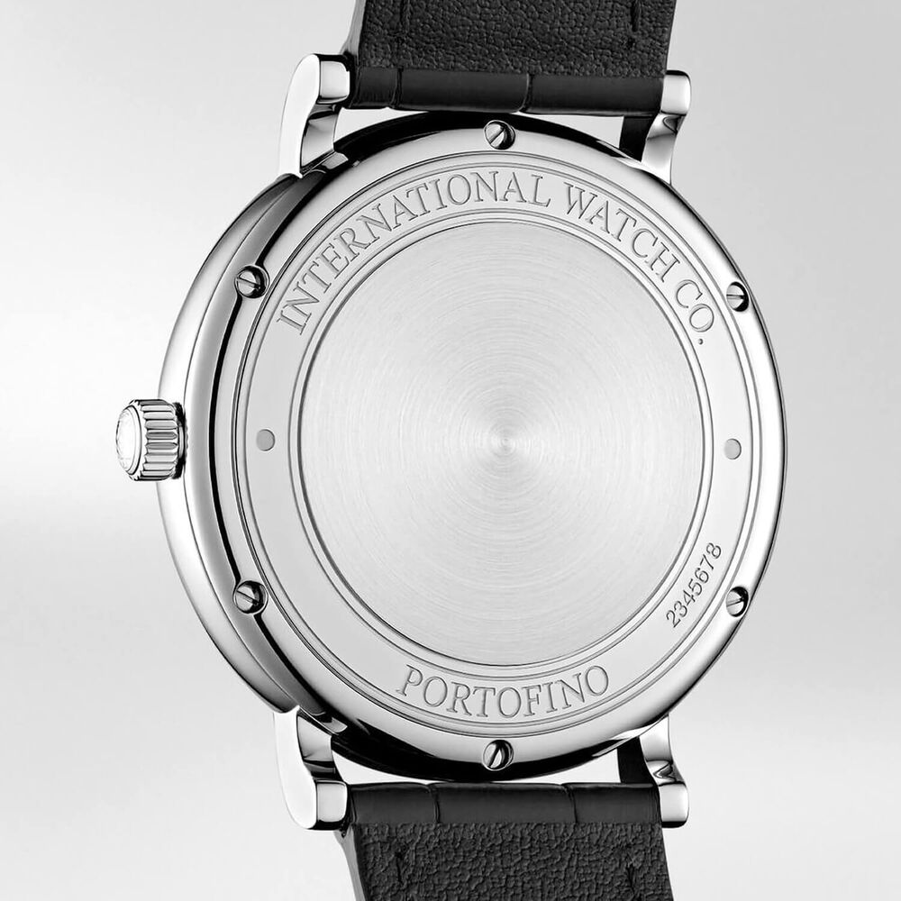 IWC Schaffhausen Portofino Automatic Black Dial Strap Watch image number 4