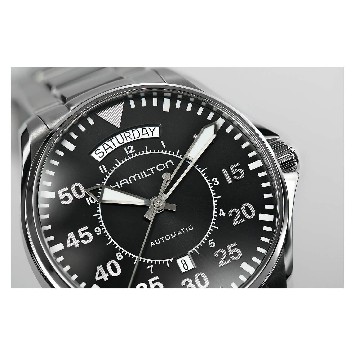 Khaki aviation pilot day date auto top
