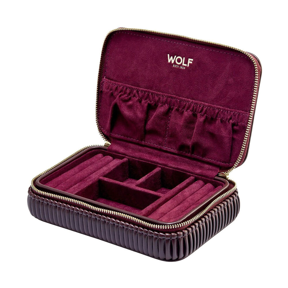 WOLF Bella Bordeaux Jewellery Zip Case