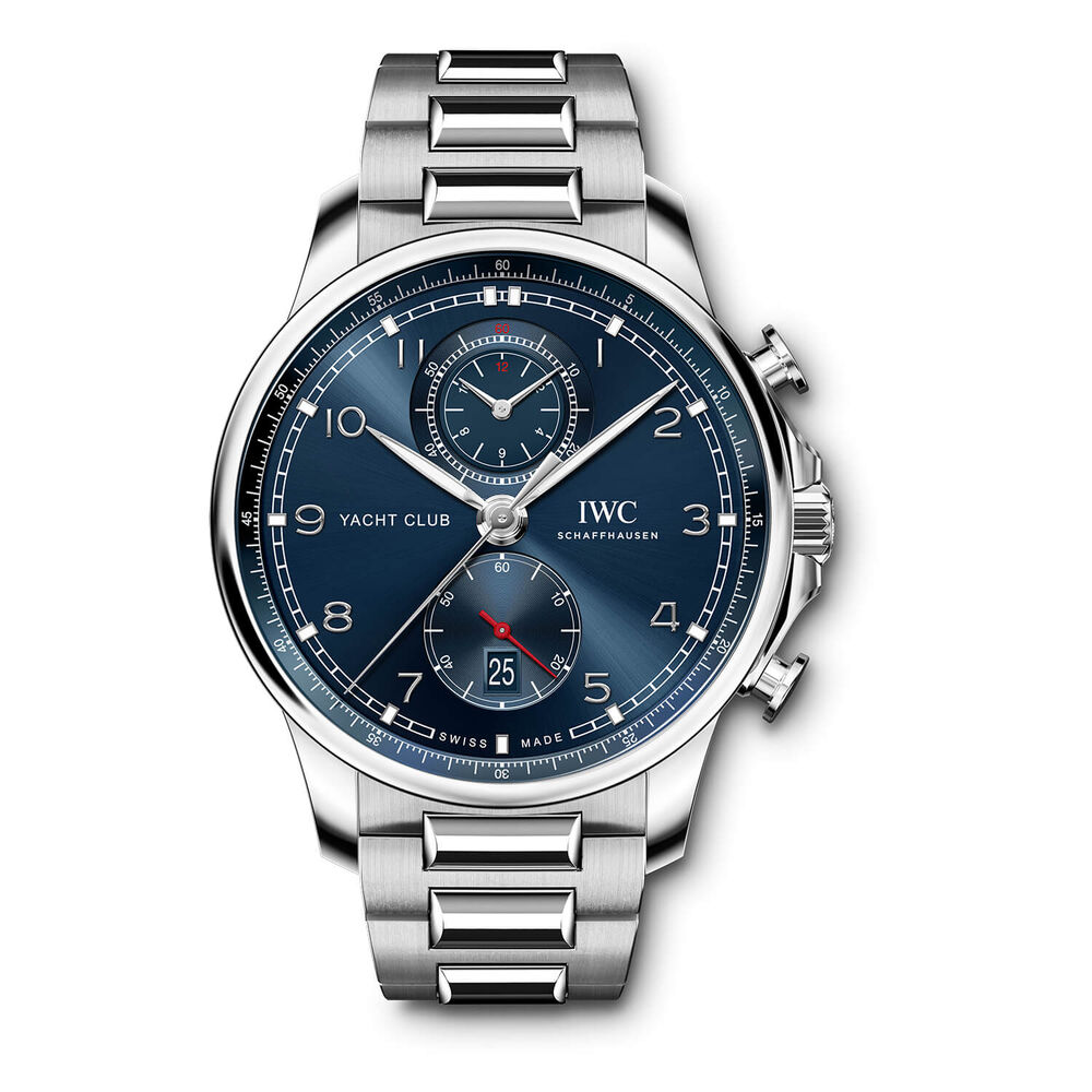 IWC Schaffhausen Portugieser Yacht Club Chronograph Blue Dial Bracelet Watch image number 0