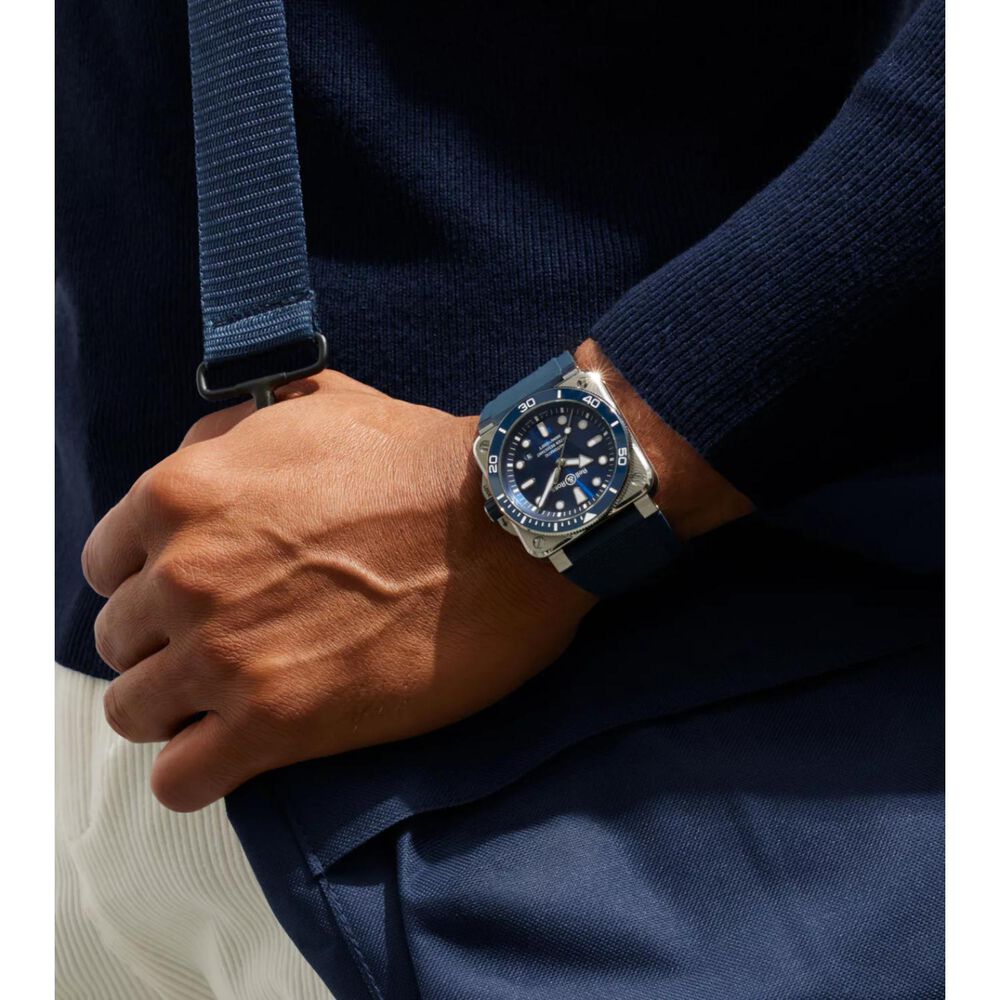Bell & Ross BR03 Diver 42mm Blue Dial Rubber Strap Watch image number 5