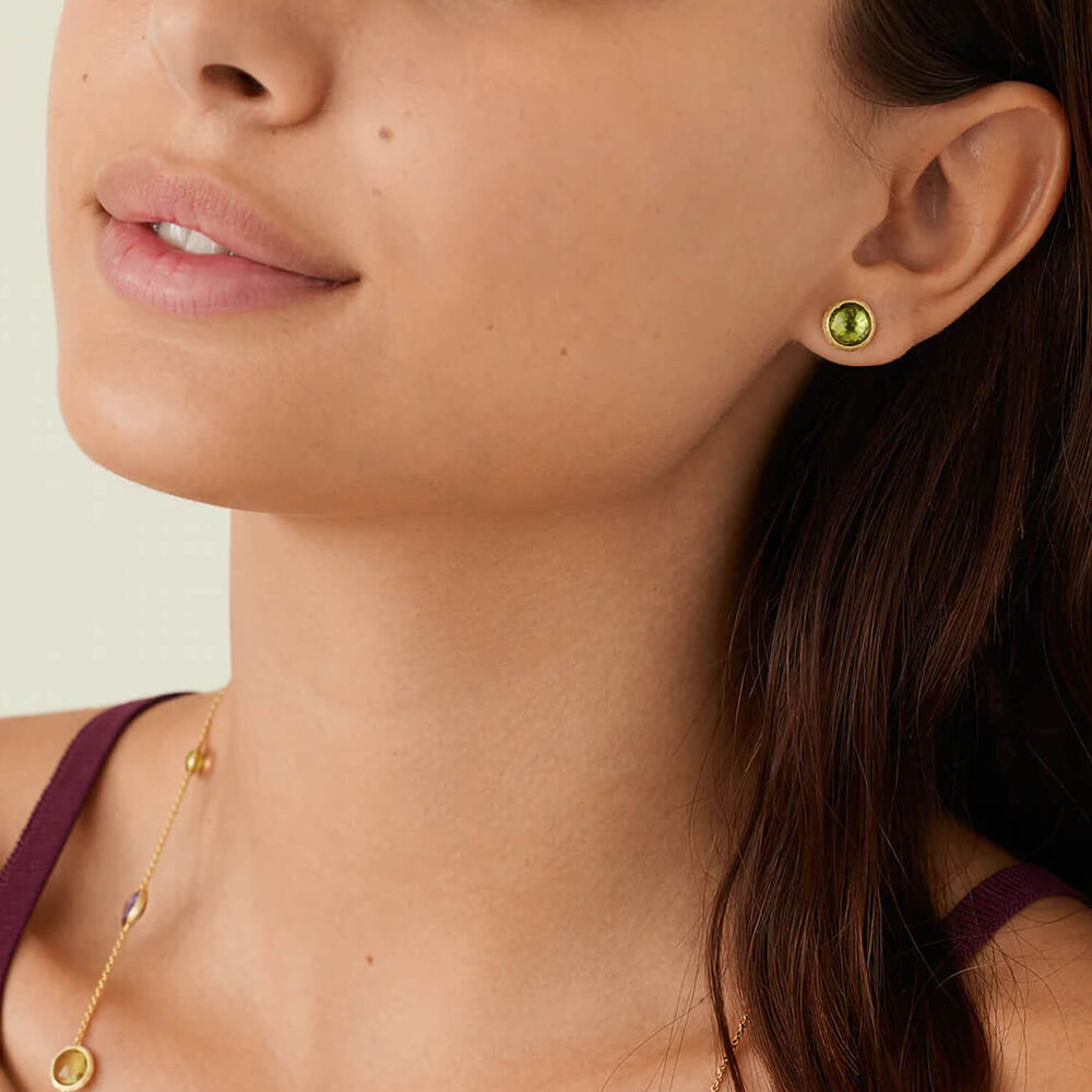 Marco Bicego Jaipur 18ct Yellow Gold Peridot Stud Earrings