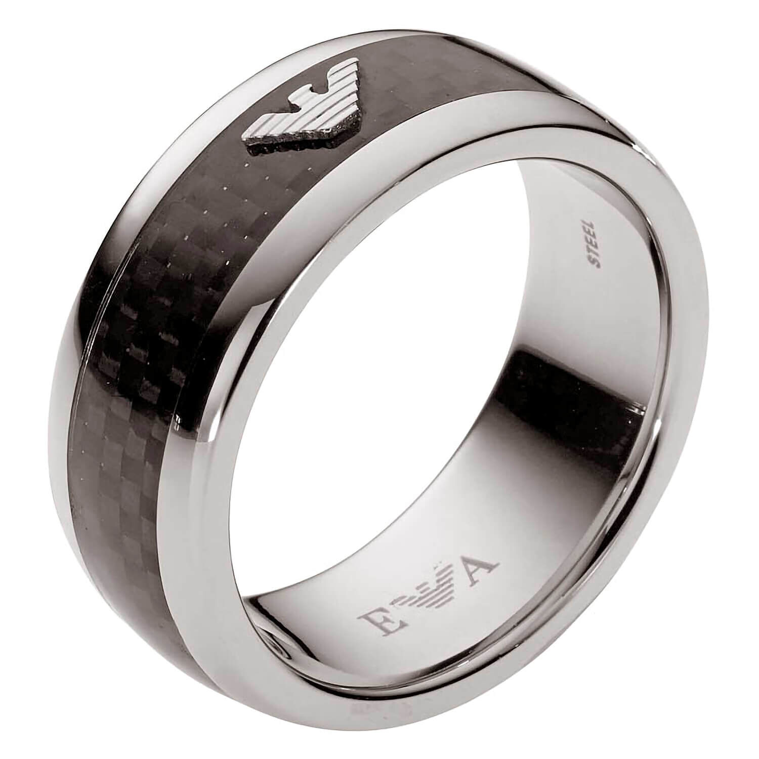 Emporio Armani Black Mens Ring
