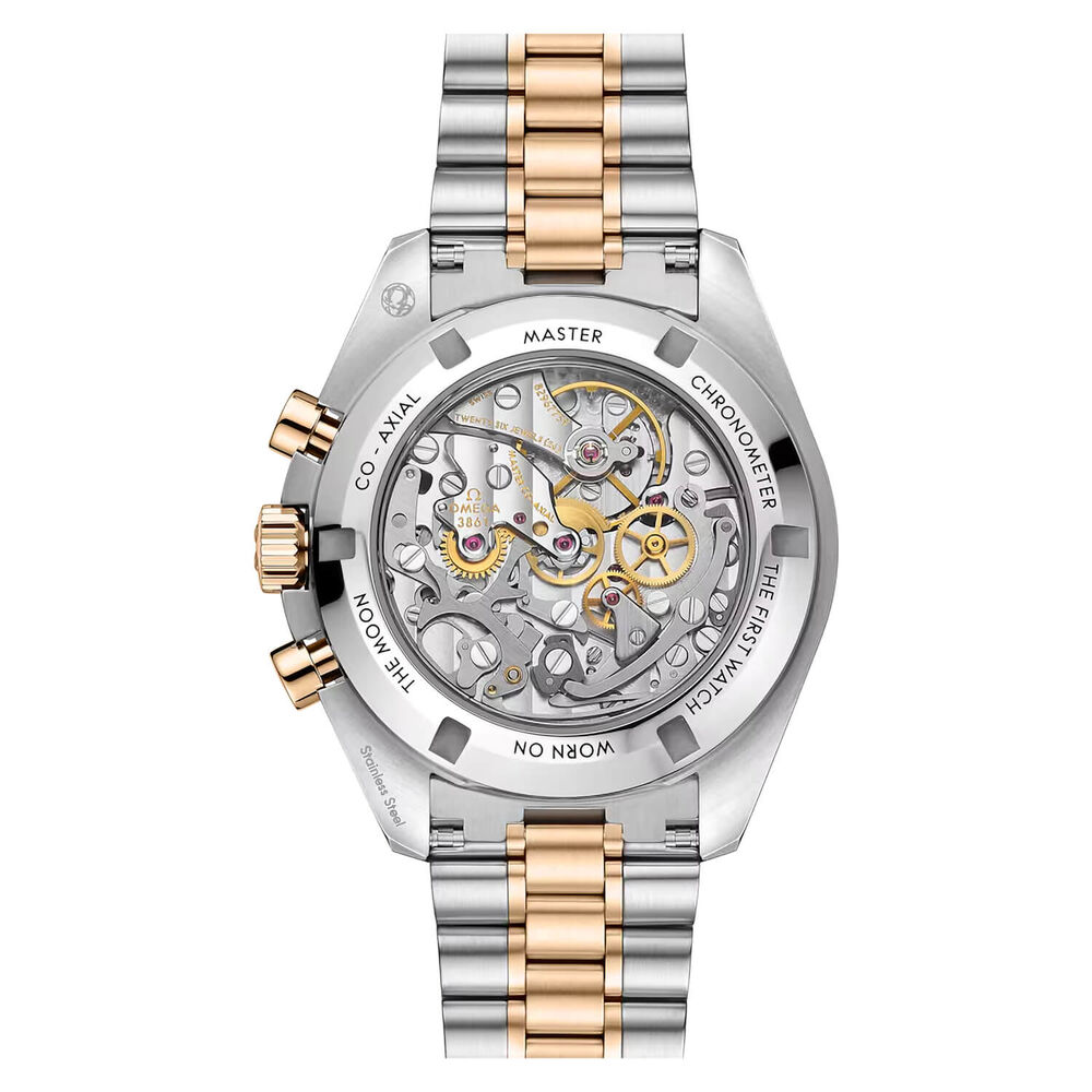 OMEGA Speedmaster Moonwatch Professional 42mm Silver Dial Moonshine™ Gold Steel Bracelet Watch image number 3