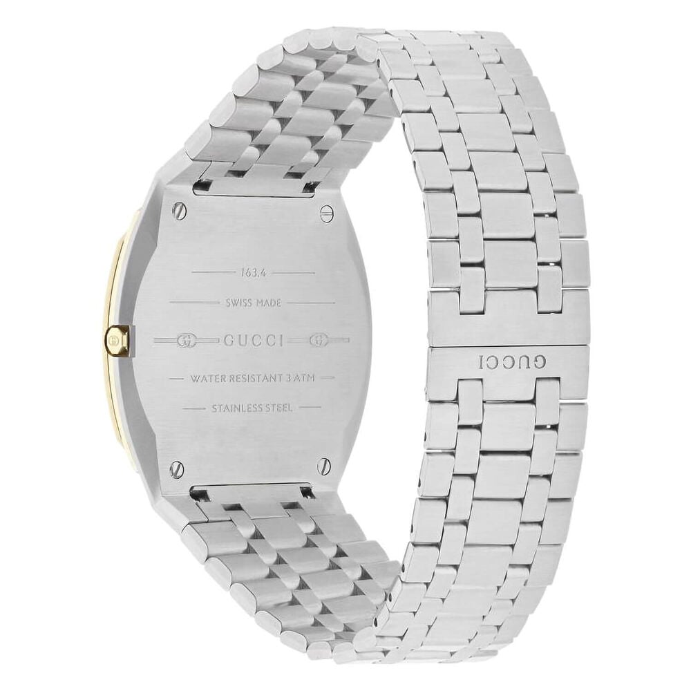 GUCCI 25H 34mm Quartz Yellow Gold Plated Dial With Steel Case Bracelet Watch