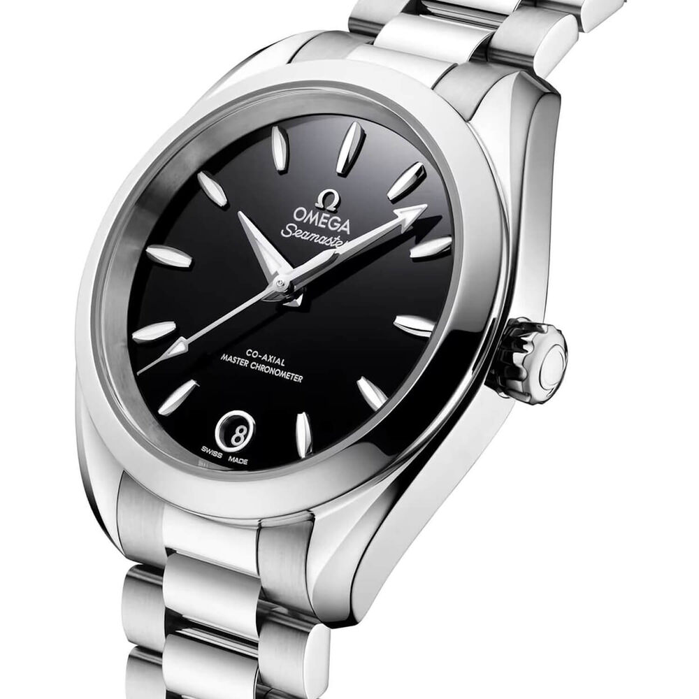 OMEGA Seamaster Aqua Terra 150M 34mm Black Dial Steel Bracelet Watch image number 1