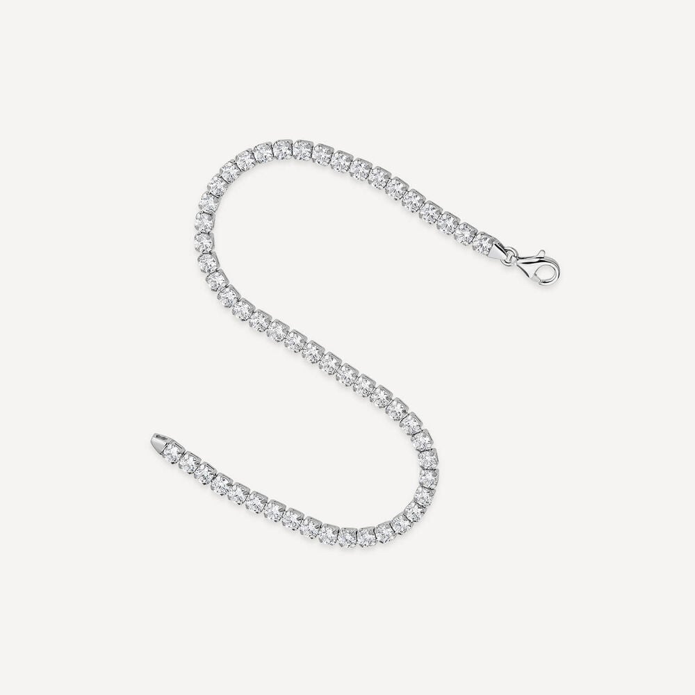 Sterling Silver Cubic Zirconia Tennis Bracelet image number 3