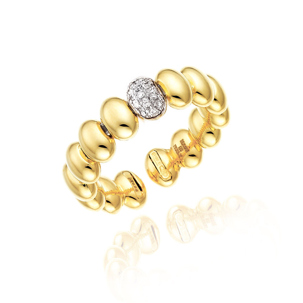 Chimento 18ct Yellow Gold and Diamond Armillas Collection Acqua Ring image number 0
