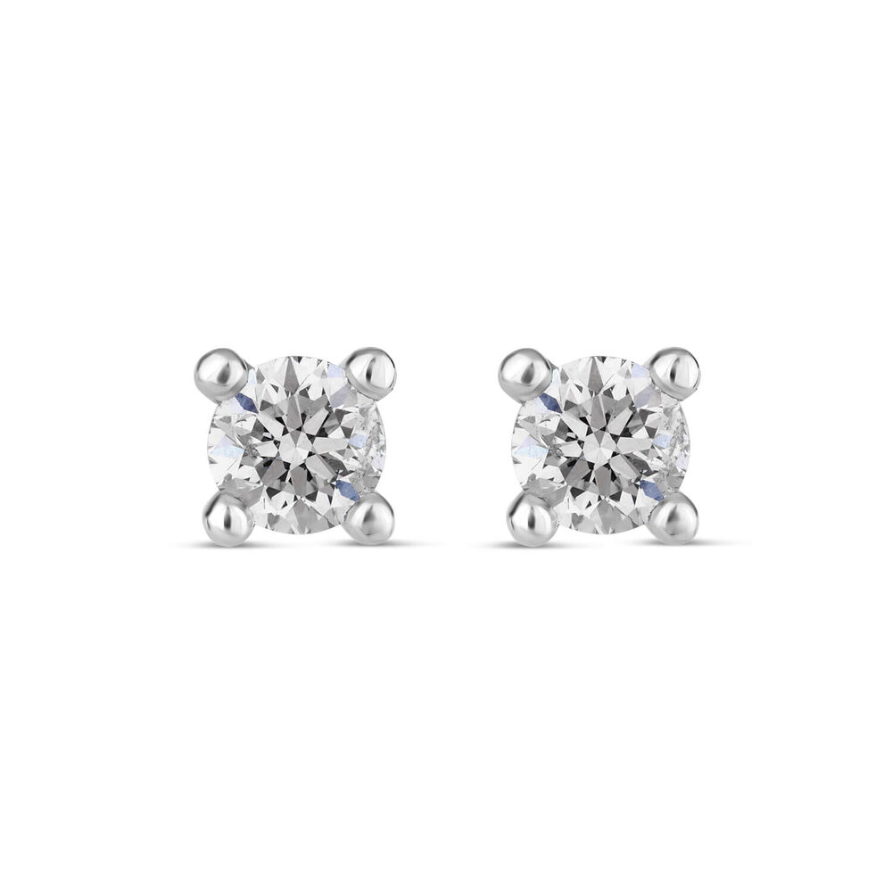 The Orchid Setting 18ct White Gold 0.70ct Diamond Stud Earrings image number 0