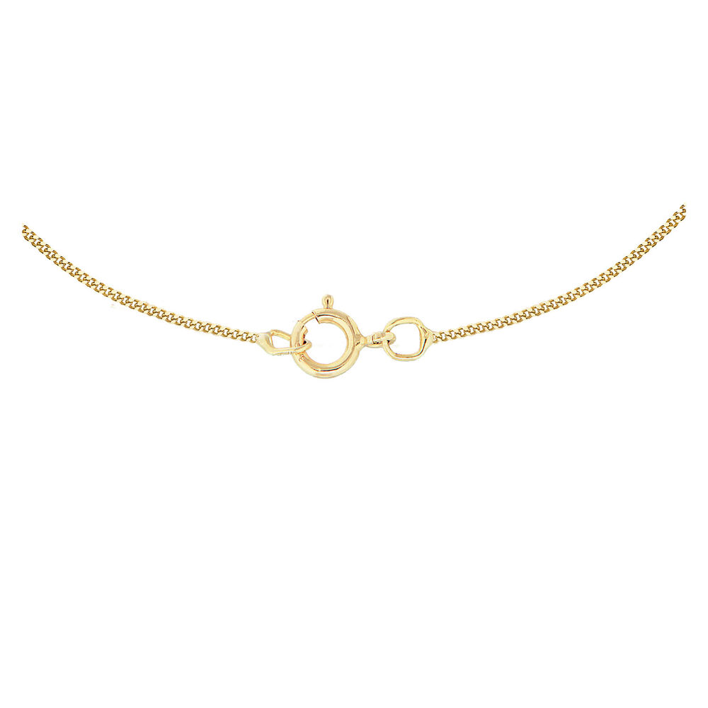 9ct Yellow Gold Plain Initial H Pendant With 16-18' Chain (Special Order) (Chain Included) image number 2