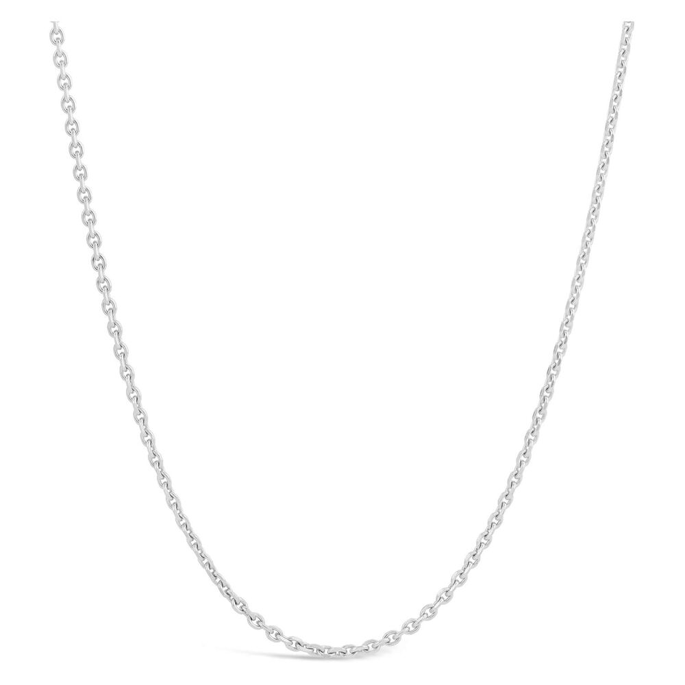 9ct White Gold 18' Rolo Chain Necklace