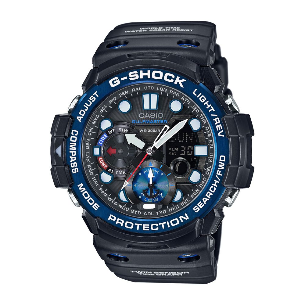Casio G-Shock Gulfmaster men's multi-function black strap watch image number 0