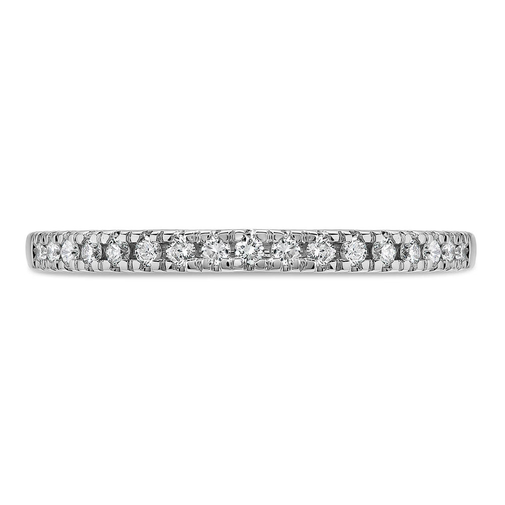 9ct White Gold 0.07ct Diamond Claw Eternity Ring