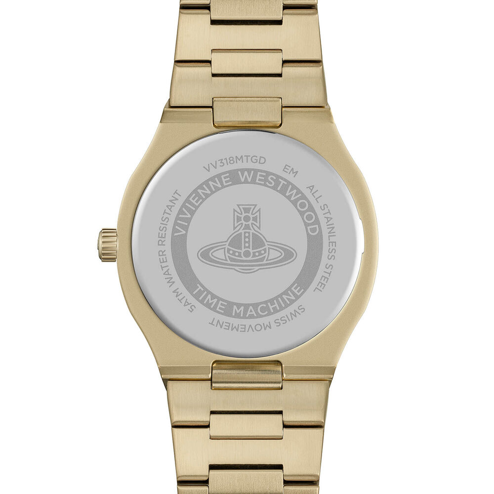 Vivienne Westwood Merton 38mm Multi Coloured Dial Gold Steel Bracelet Watch image number 4