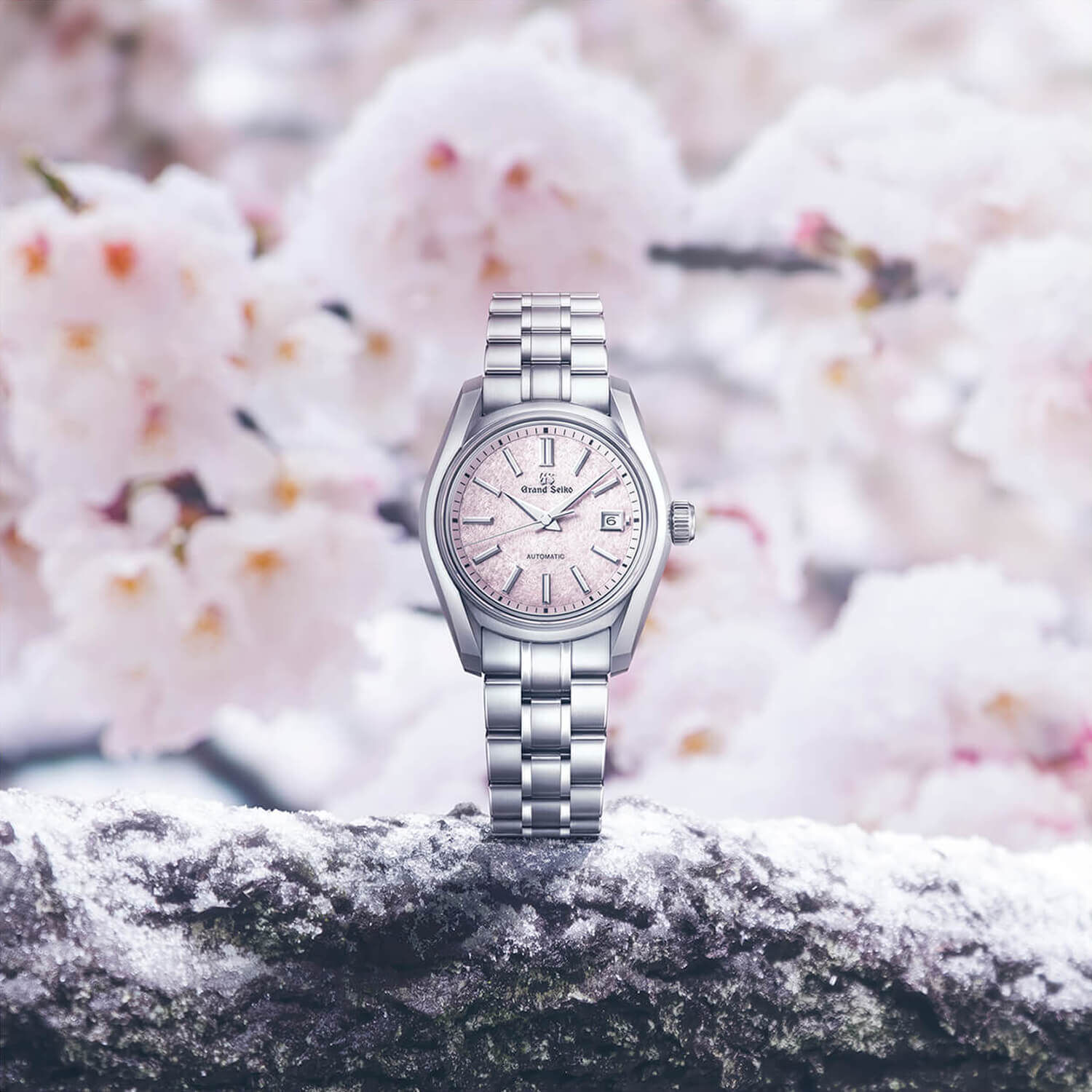 Grand Seiko 'Sakura-Kakushi' 62GS 30mm Pink Dial Watch
