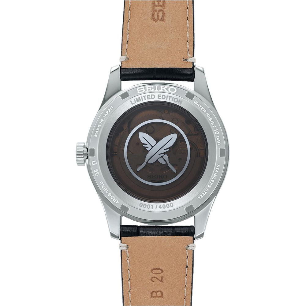 Seiko 5 Sports X Yuto Horigome Limited Edition IV 39.4mm Brown Dial Leather Strap Watch image number 4