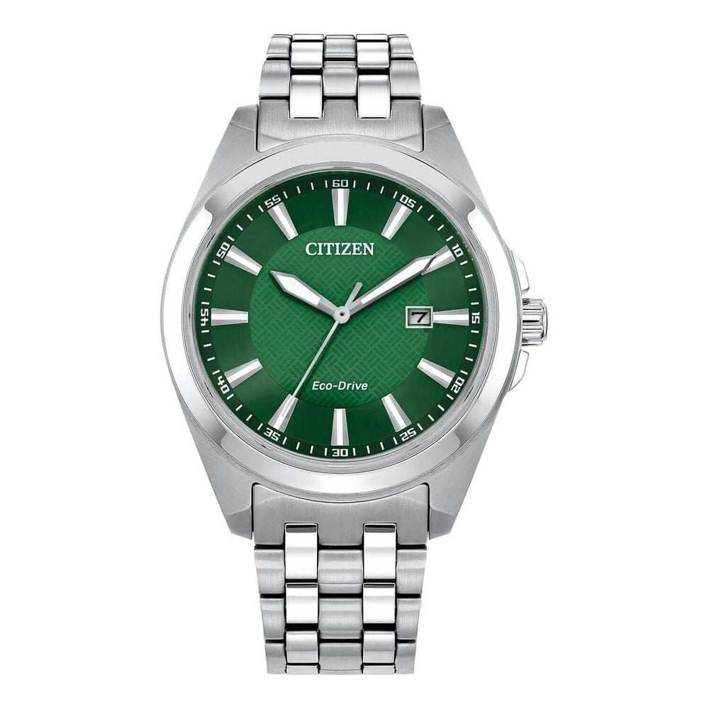 Citizen Dress Classic 43mm Green Dial Steel Bracelet Watch