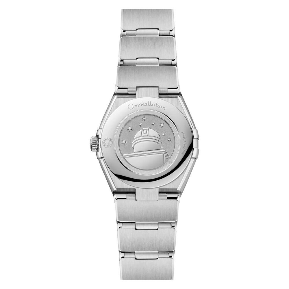 OMEGA Constellation Meteorite 25mm Green Dial Diamond Dots Steel Bracelet Watch image number 2