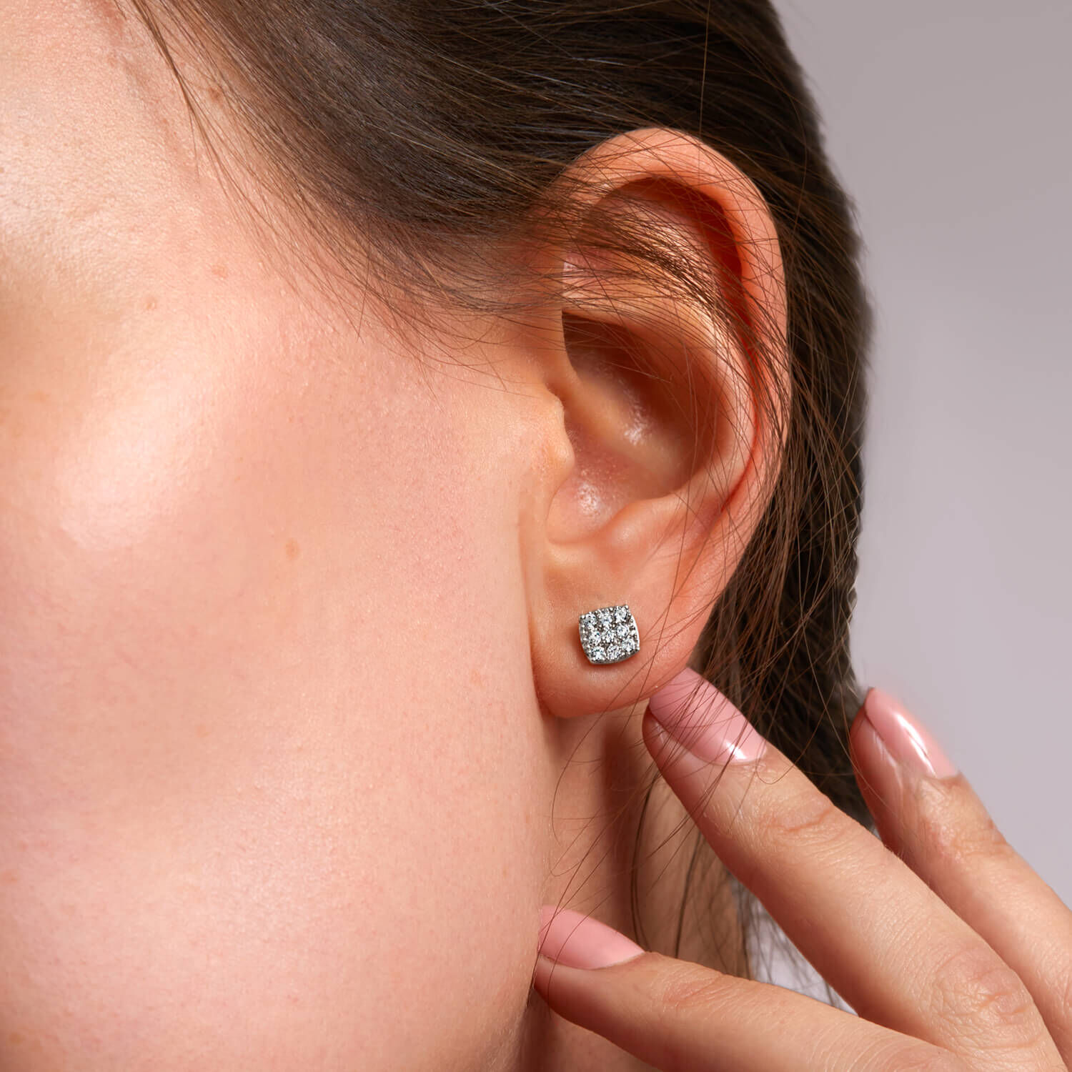 Square 2024 cut earrings
