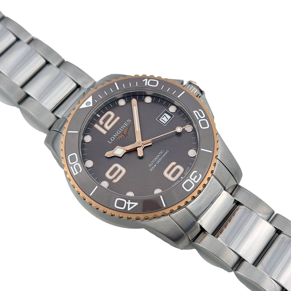 Pre-Owned Longines HydroConquest 39mm Grey Dial Steel Bracelet Watch