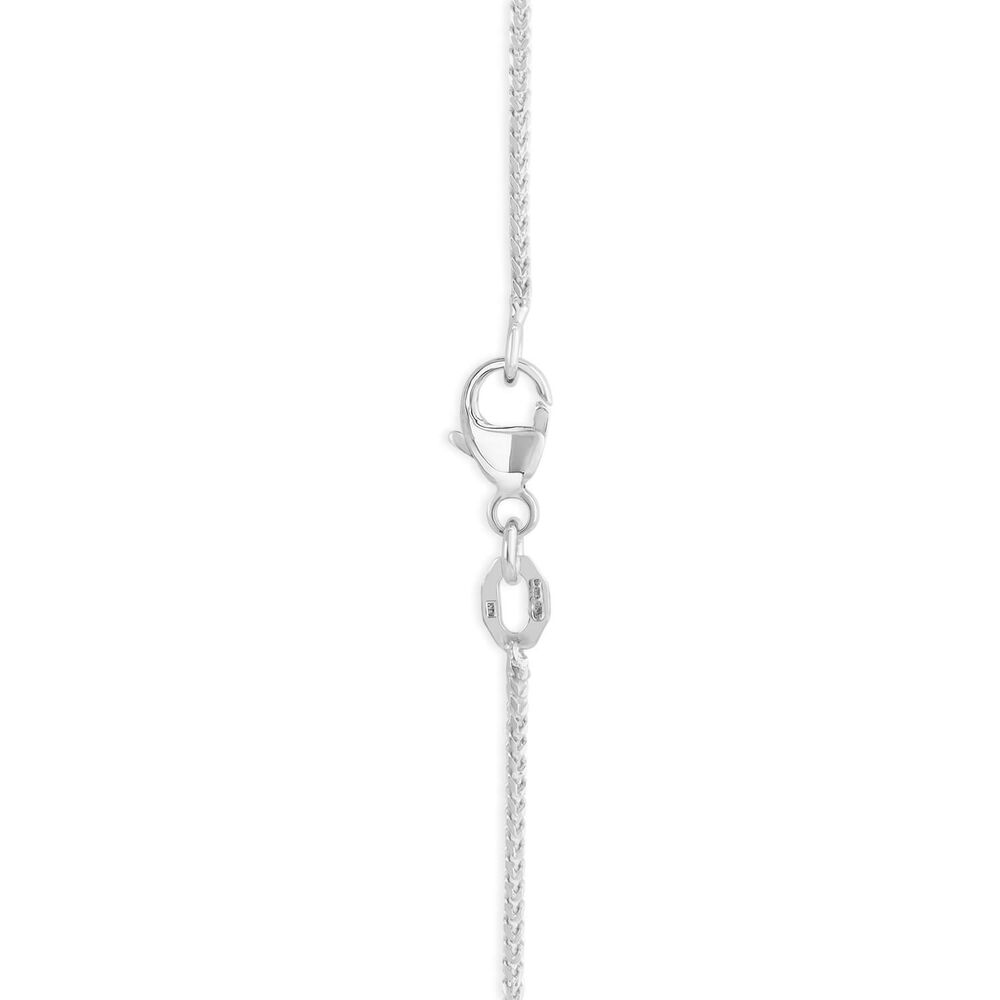 9ct White Gold Franco 20' Chain Necklace image number 1