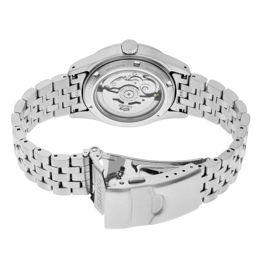 Seiko 5 Sports Field 'Deploy' Mechanical GMT 39.4mm Black Dial Steel Bracelet Watch image number 5