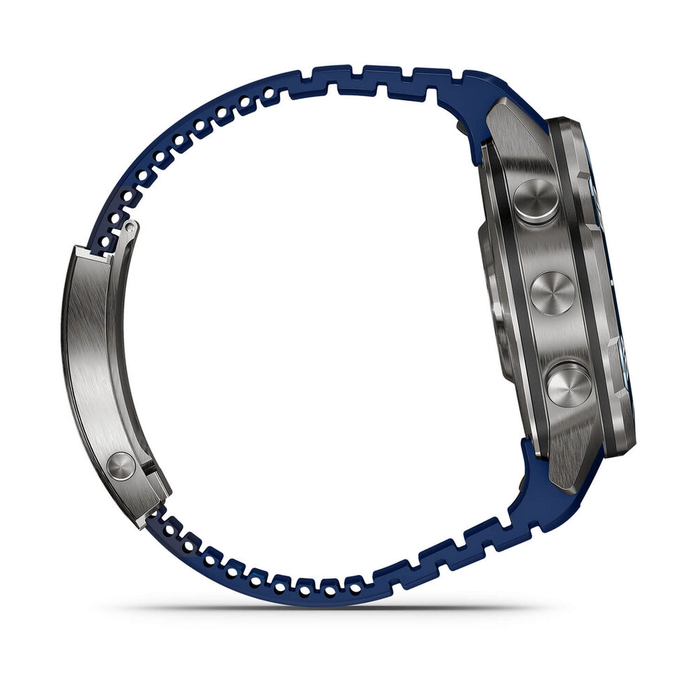 Garmin MARQ Diver (Gen 3) 47mm Grade 5 Titanium Case Blue Silicone Rubber Strap Watch