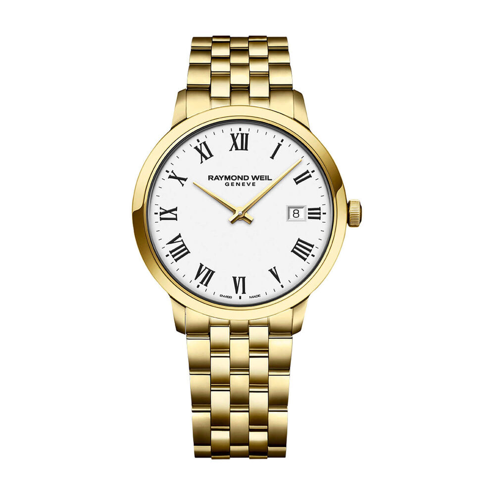 Raymond Weil Toccata White Dial & Yellow Gold PVD Bracelet Men's Watch