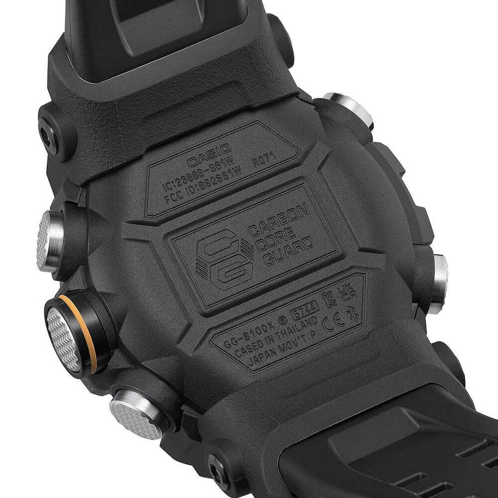 G-SHOCK Master of G Mudmaster 55.4mm Carbon Fibre Bezel & Black Resin Strap Watch