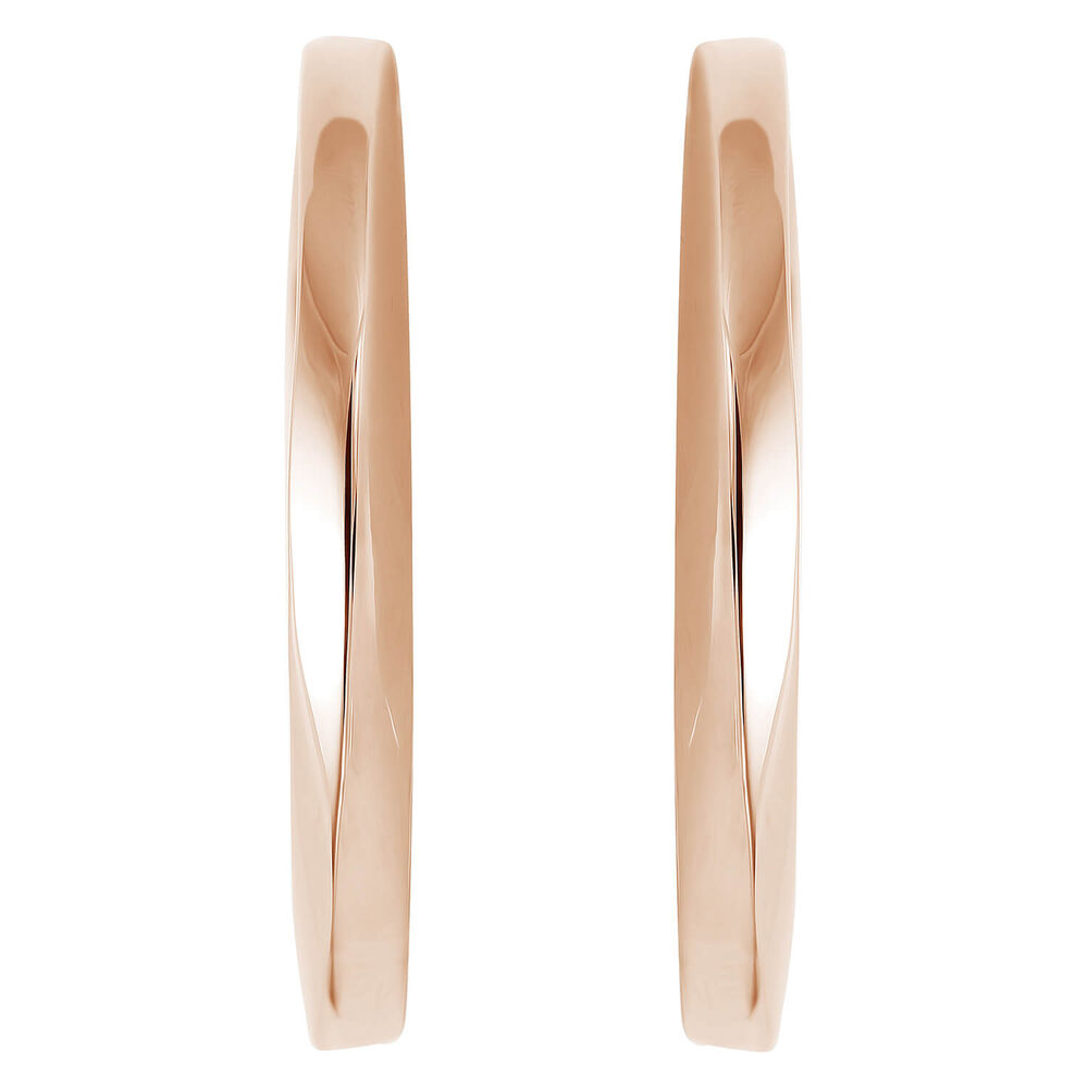 BOSS Ladies Rose Gold Plated Hoop Earrings