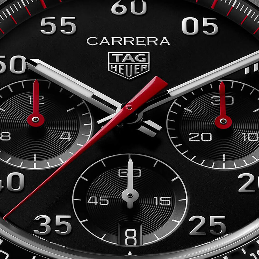 TAG Heuer Carrera Chronograph Sport 42mm Black Dial Steel Bracelet Watch