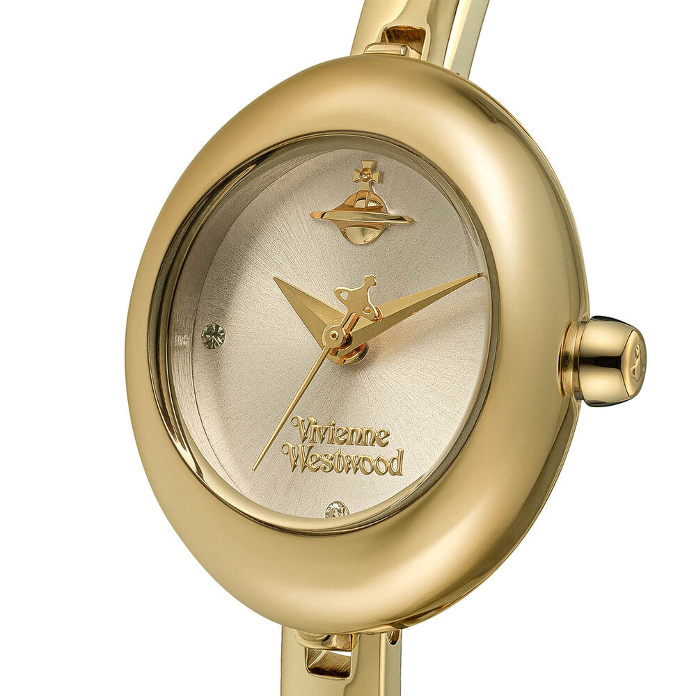Vivienne Westwood Audley 22mm Gold Dial Gold Tone Steel Bracelet Watch