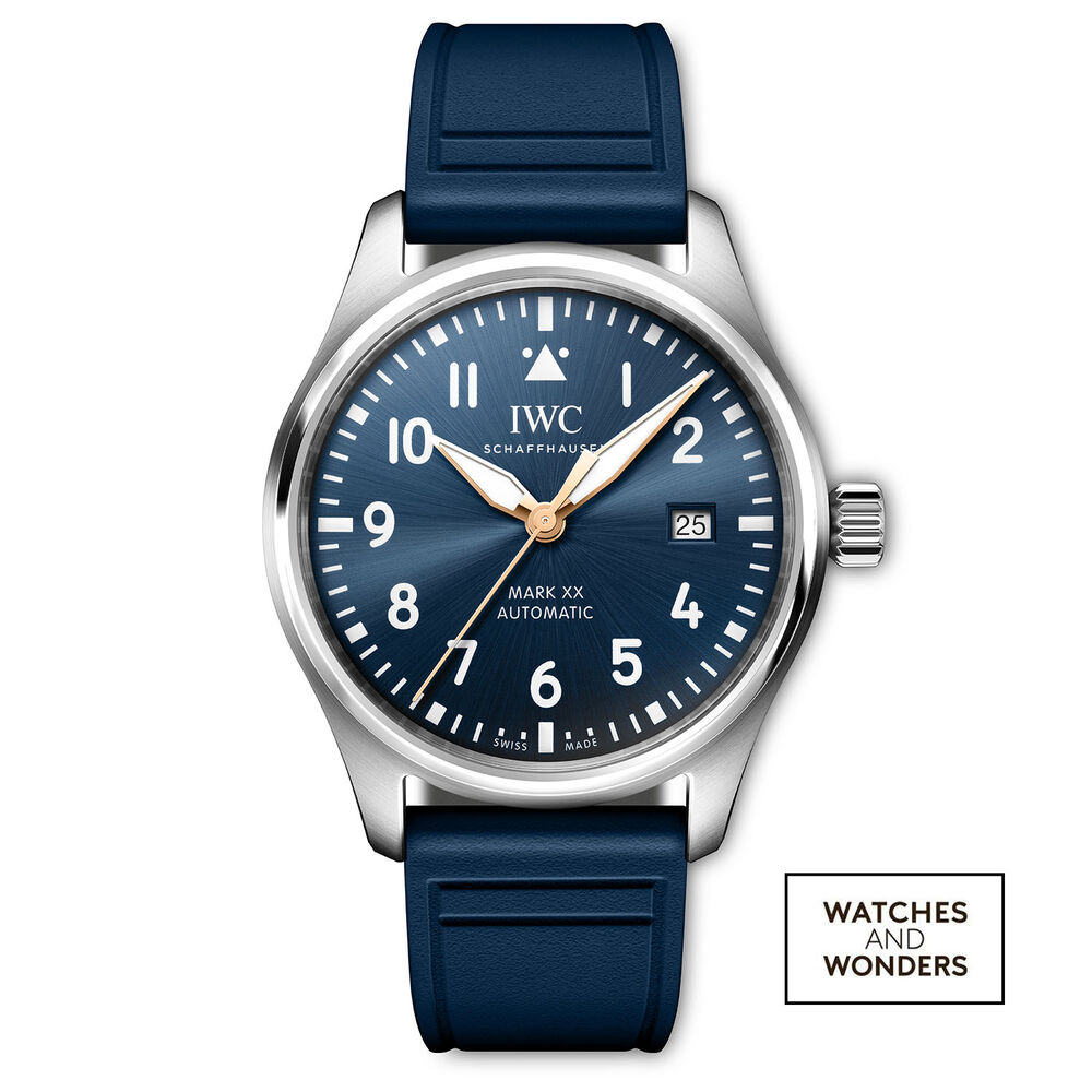 IWC Schaffhausen Pilot's Mark XX Le Petit Prince 40mm Blue Dial & Rubber Strap Watch