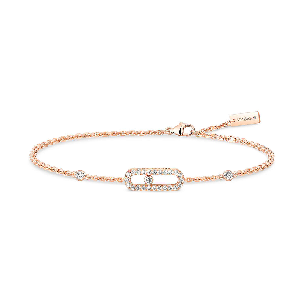 Messika Move Uno Pave 0.20ct Diamond Rose Gold Bracelet