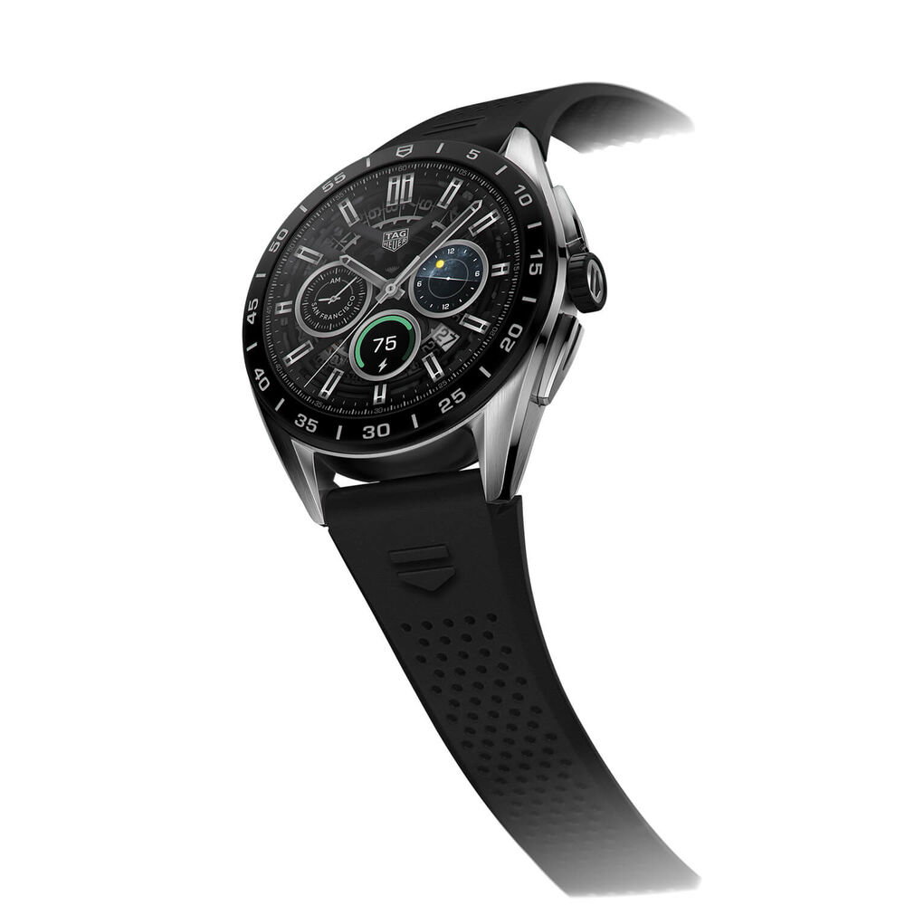 TAG Heuer Connected Calibre E4 45mm Dial Touch Screen Black Rubber Strap Watch image number 3